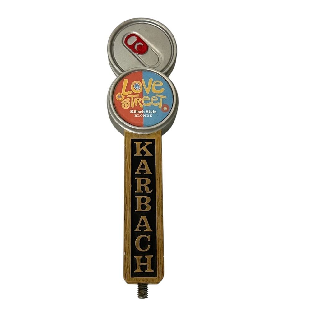 Love Street Karbach Beer Tap Handle Blonde Ale Bar Tap Knob Wood 10"